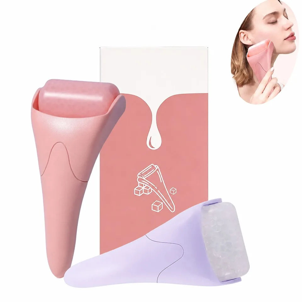 Ice roller facial massager with packaging